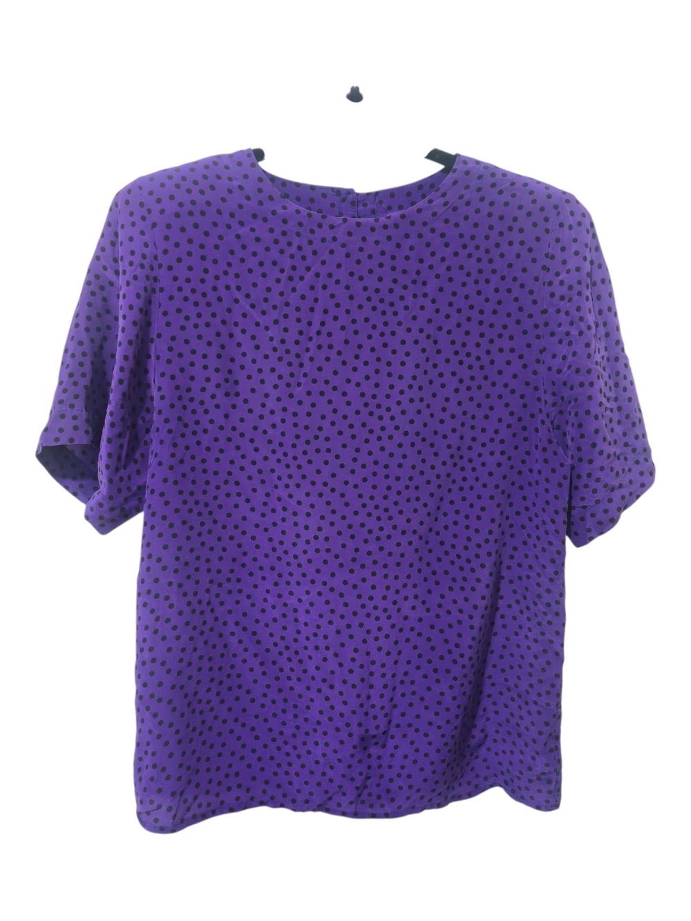 Pat Argenti Vintage Silk Polka Dot Blouse Retro 80s 90s Luxe Med Summer Mod